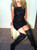 Tati Python Short Sleeved Black Dress