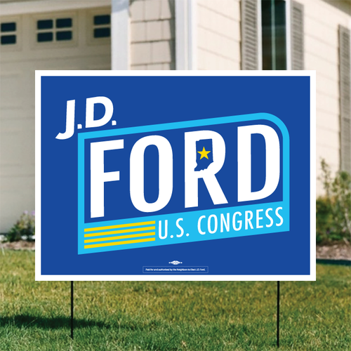 J.D. Ford For Congress (24" x 18" Coroplast Yard Sign)