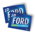 J.D. Ford For Congress (4" x 3" Vinyl Sticker -- Pack of Two!)