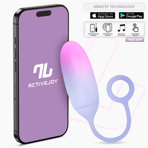 APP SERIES Vibrating Egg with APP Double Layer Silicone Pink/Blue