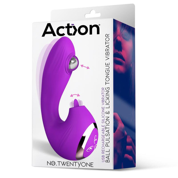 TwentyOne Vibe with Ball Pulsation and Lickint Tongue