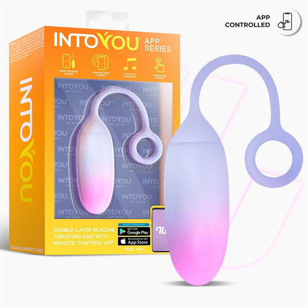 APP SERIES Vibrating Egg with APP Double Layer Silicone Pink/Blue