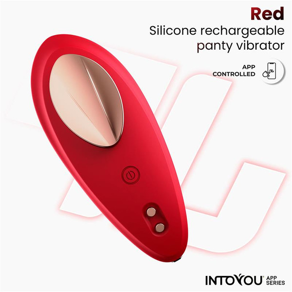 APP SERIES Silicone Panty Vibrator with App Layer Red