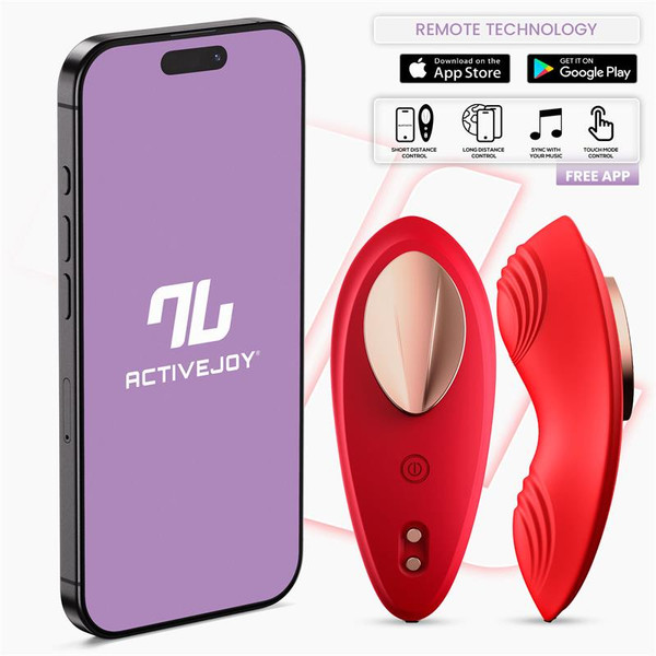 APP SERIES Silicone Panty Vibrator with App Layer Red
