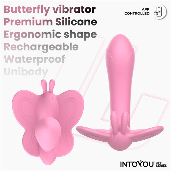 APP SERIES Wingy Butterfly Vibrator with App Pink