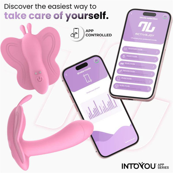 APP SERIES Wingy Butterfly Vibrator with App Pink