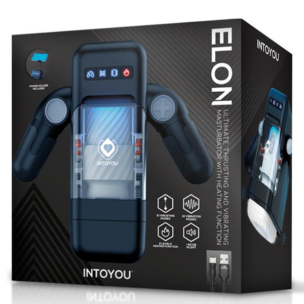 Elon Intelligent Masturbator with Up and Down Movement, Vibration, Heat and Phone Holder