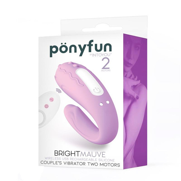 Brightmauve Couples Vibrator Two Motors Remote Control USB