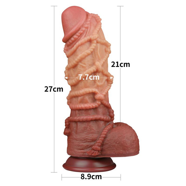 Dildo Dual Layer King Size Nature 10.5"