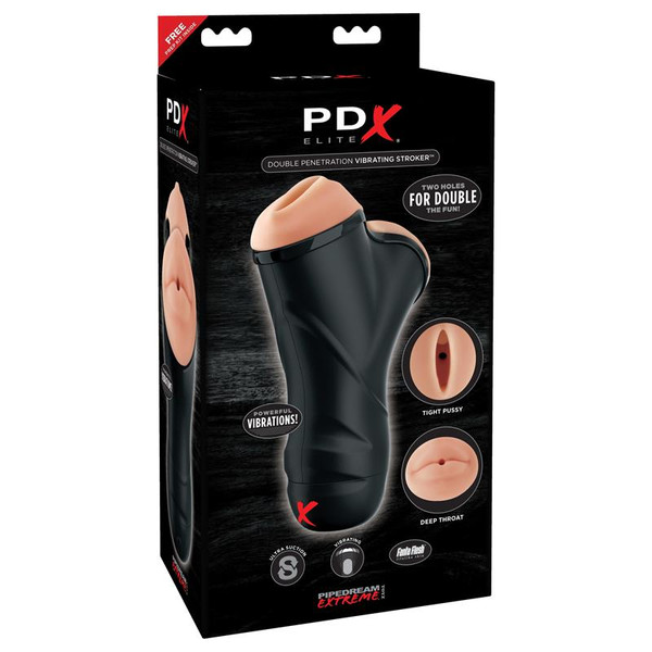 Elite Double Penetration Vibrating Stroker