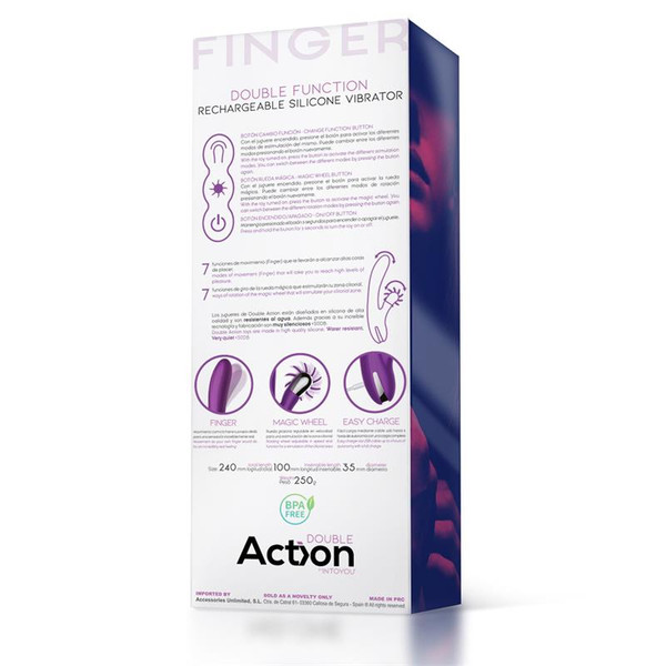 Finger Vibrator with Rotating Wheel