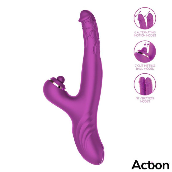 Nico Vibe with Clit Hitting Ball and Alternating Dildos