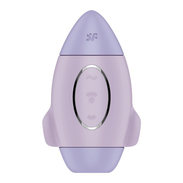 SATISFYER Mission Control Clit Sucker and Vibrator Violet