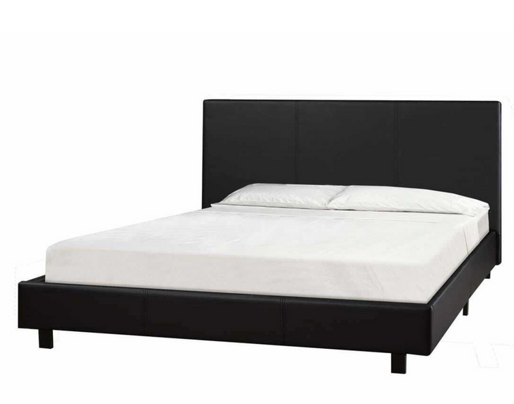 Denver Black Leathereatte Bedframe  - *BED IN A BOX*