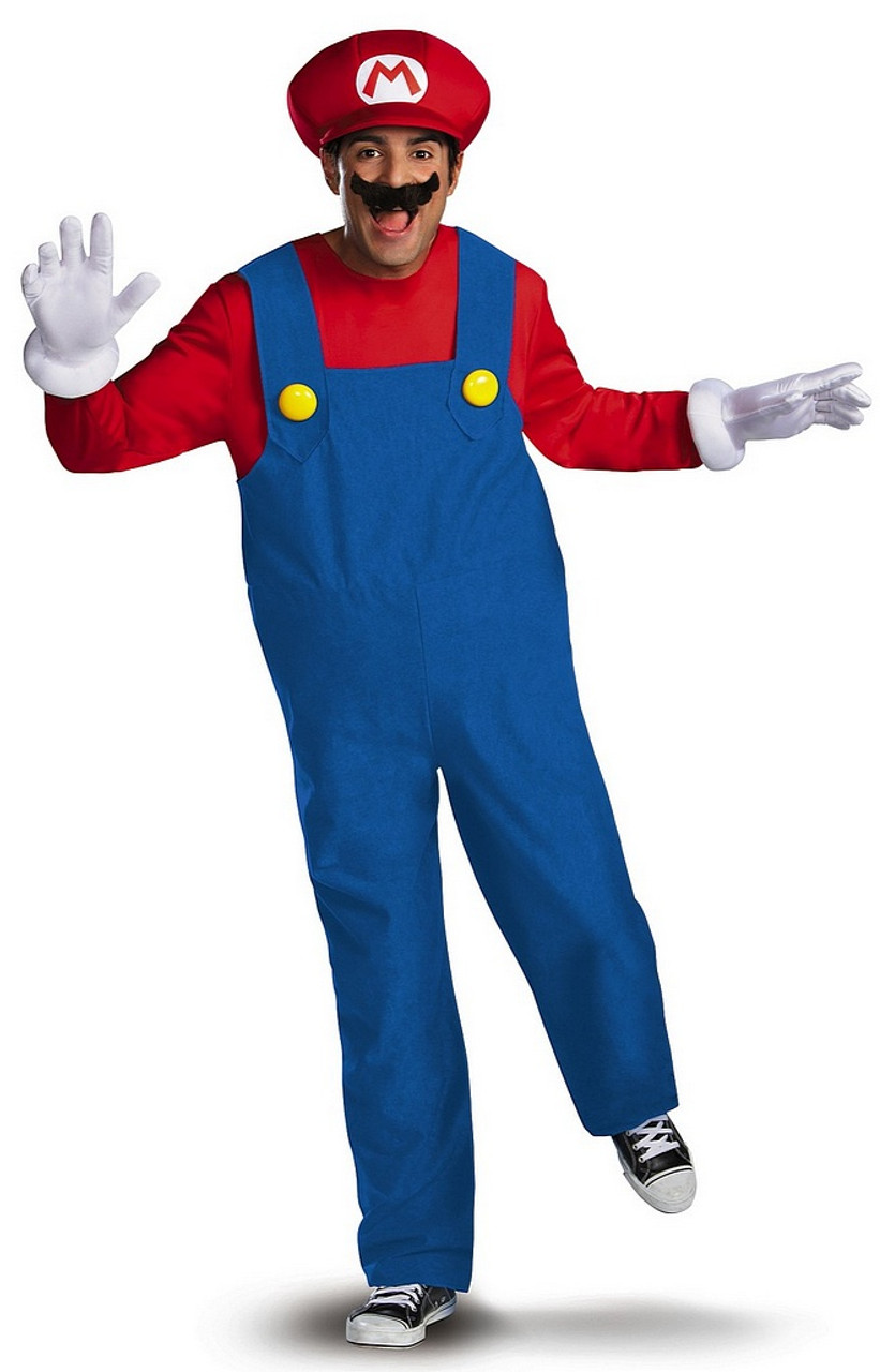 Mascotte de personnage Mario Bros déguisement pour adulte dans