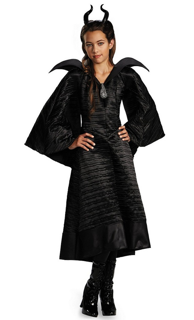 3pcs Halloween Costume Robe Deluxe Filles Fancy Baptême Noir Glam