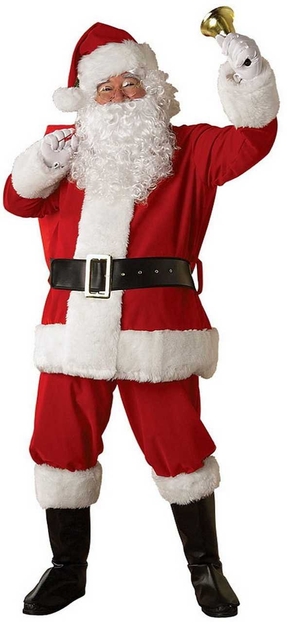 BEYAOBN Homme Costume de Père Noël 7pcs Déguisement de Père Noël Homme  Adulte Costume Déguisement Noël Rouge Velours de Luxe Vêtement de Père Noël  pour Saint Nicolas,Noël,Carnaval,Fête à Thème : : Mode