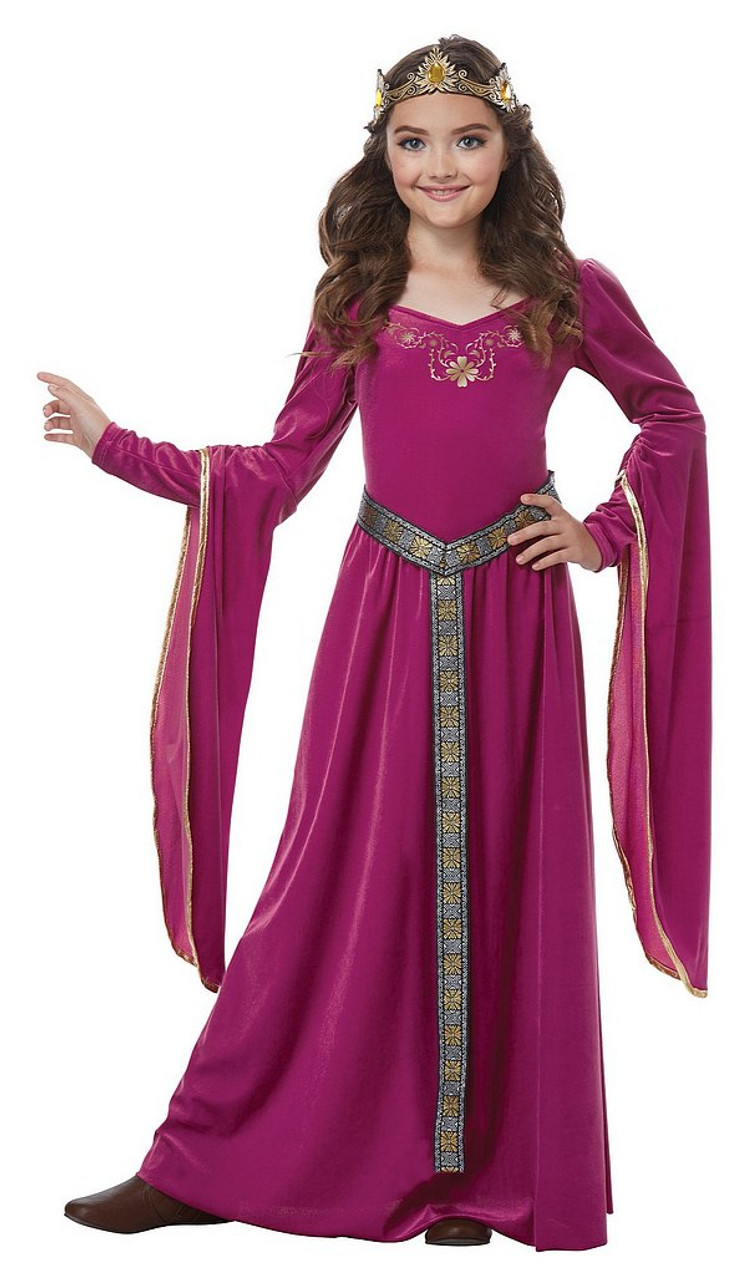 Kit de costume de princesse rose pour fille 