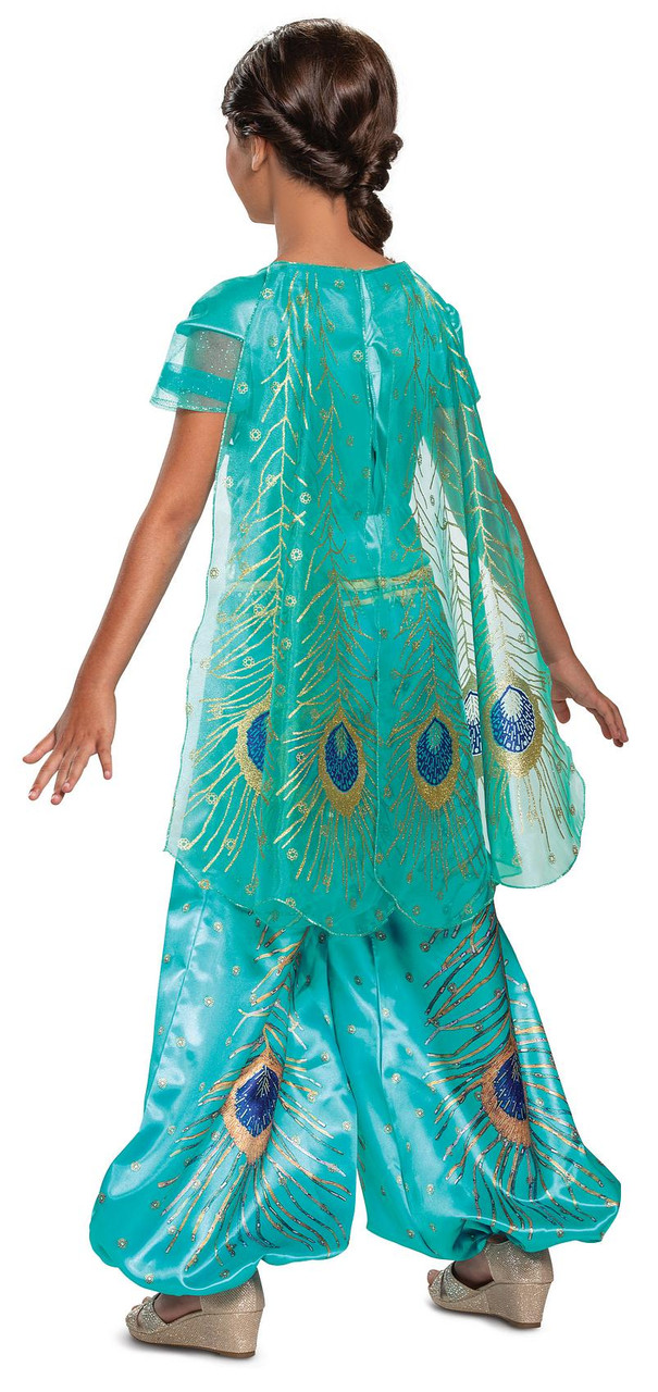 Costume Jasmine Turquoise Deluxe Fille