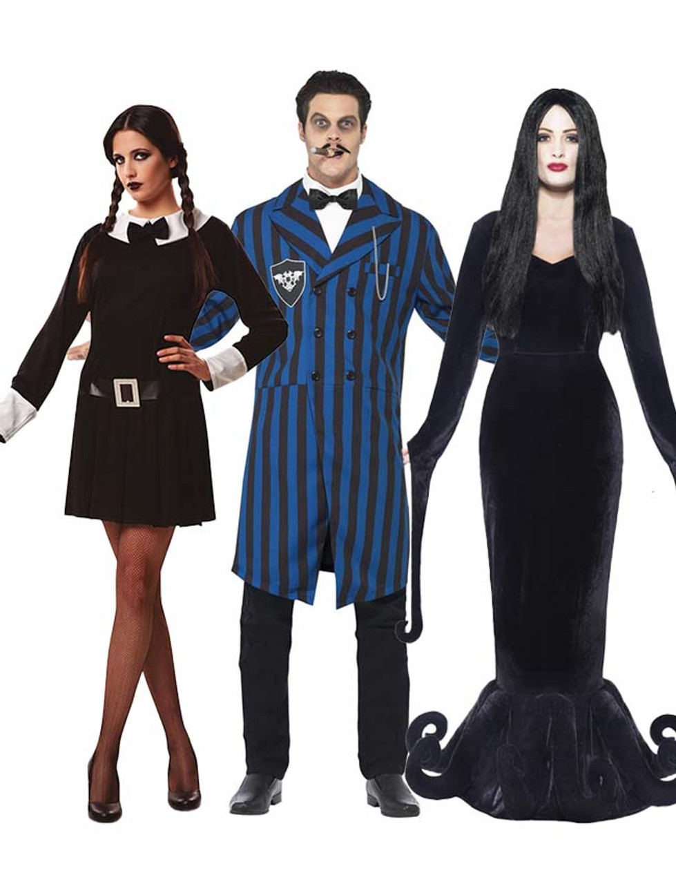 Déguisement de couple uniforme scolaire Mercredi Addams™ enfant adulte :  Deguise-toi, achat de Déguisements couples