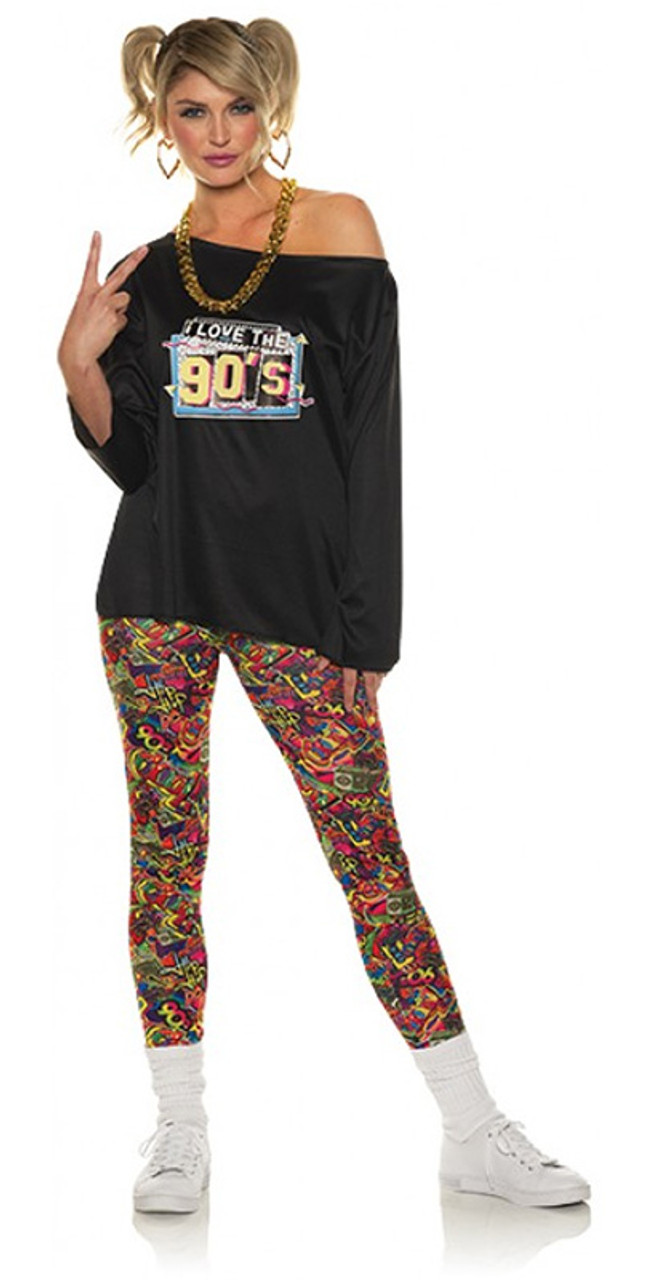 Printed Fabric 90s Leggings - Cappel's