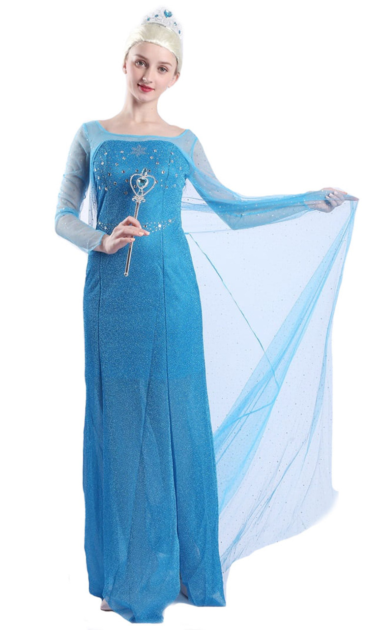 Costume elsa reine 2025 des neiges adulte