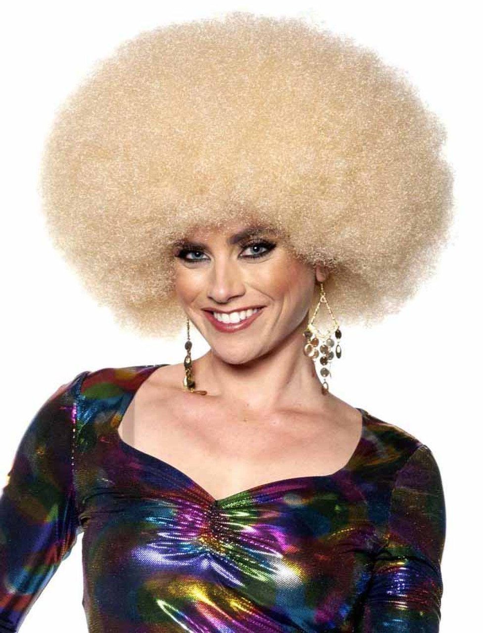 PERRUQUE AFRO FEMME BLONDE - Votre magasin de costumes en ligne