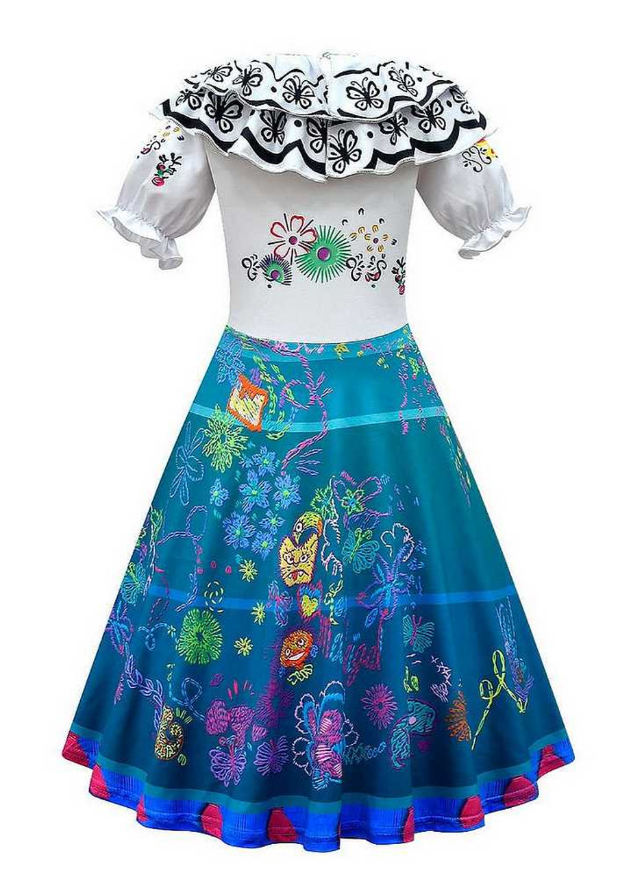 Filles Mirabel Costume Robe À Manches Courtes Halloween - Temu France