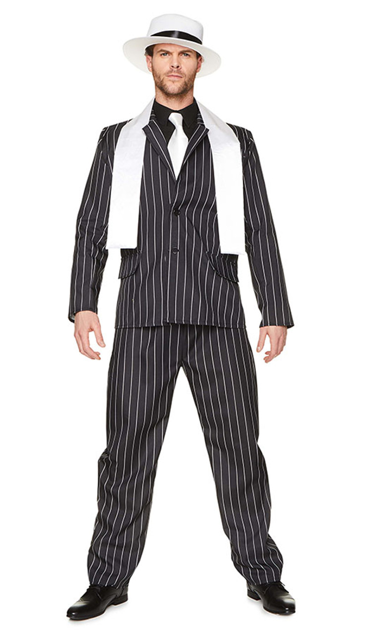 1920 Homme Gatsby Costume Accessoire Set avec Gangster Hat Barbe