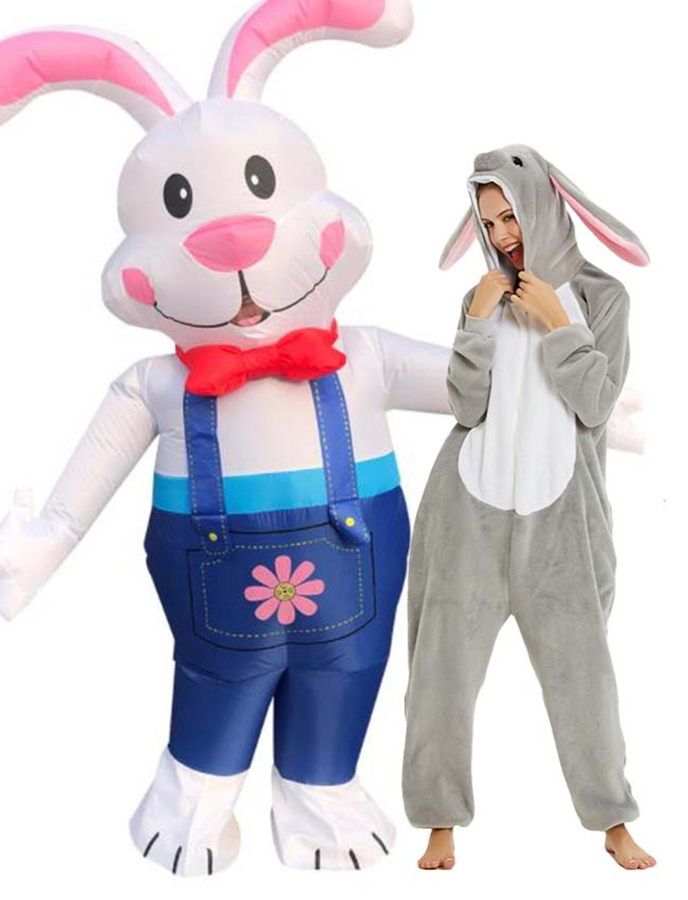 Costume de lapin gonflable de luxe pour adulte Costume de lapin de Pâques :  : Mode