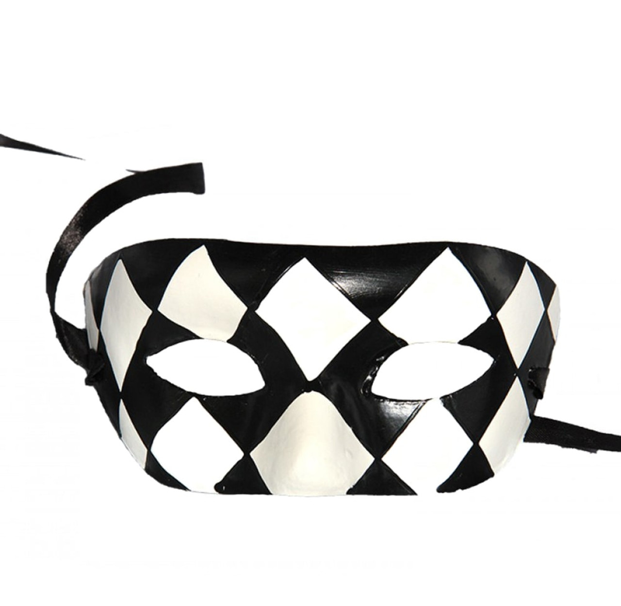 Masque Arlequin Noir et Blanc