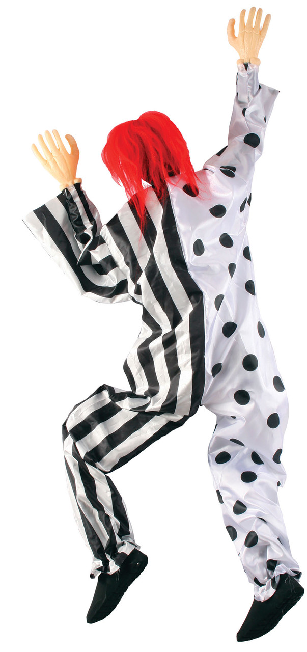 Clown Grimpant Effrayant Noir Et Blanc D cor D Halloween Oya