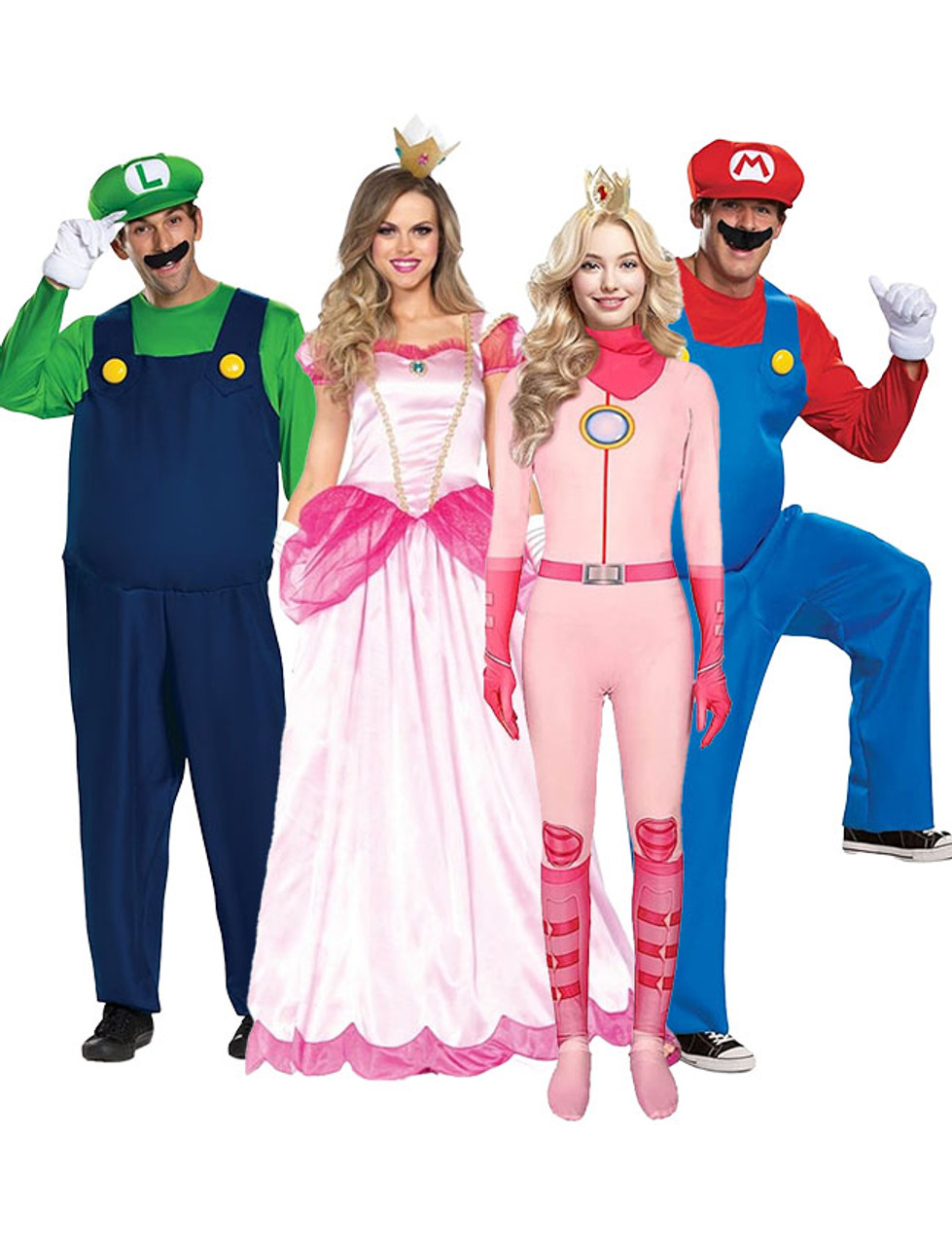 Costume de Super Mario et Luigi pour enfant, adulte, homme et
