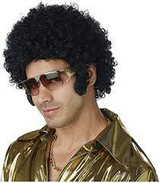 Afro Black Wig with Chops