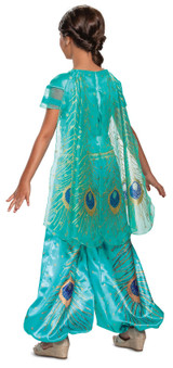 Costume Jasmine Turquoise Deluxe pour Fille Aladdin back