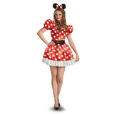 Costume Minnie Mouse Classique Rouge pour Adulte