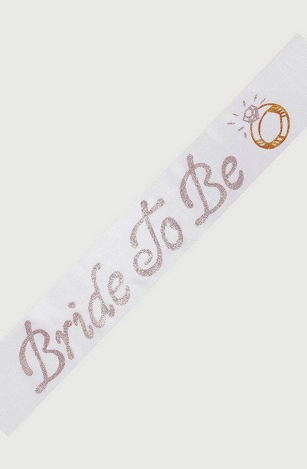 Sash Jeune mariée à être blanc