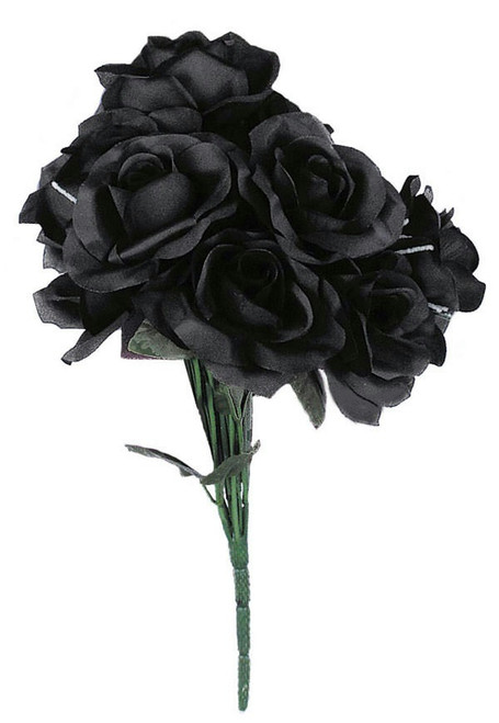 Bouquet de Roses Noires de Mariée Fantôme