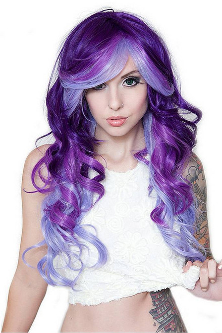 Perruque Trois Couleurs Possession Violette Perruque Trois Couleurs Possession Violette