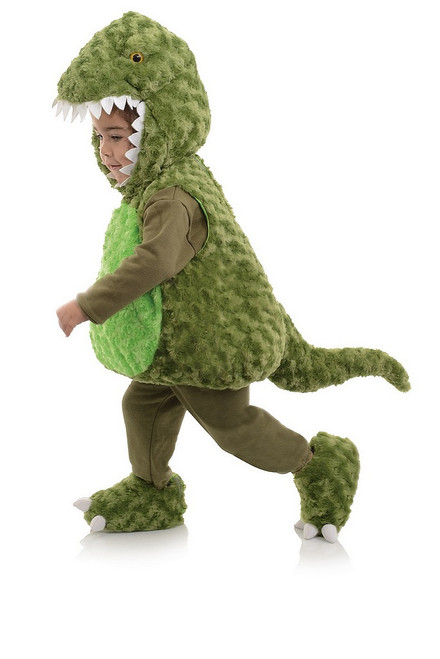 Costume de T-Rex en Peluche Vert Pour Bambin