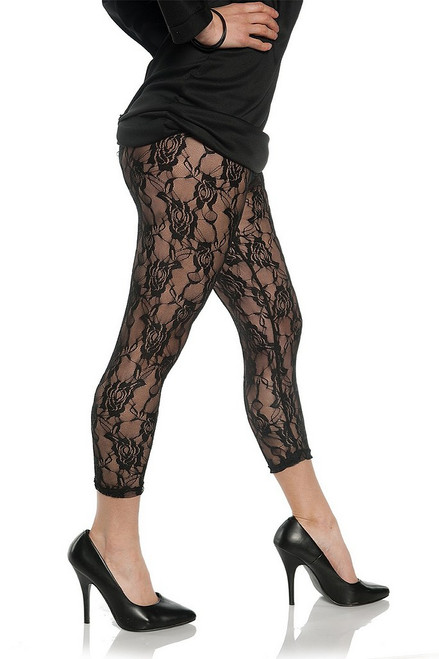 Leggings Noirs en Dentelle