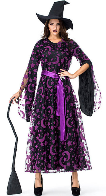 Costume Sorcière Violet Femmes