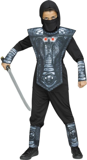 Le Costume de Ninja Cobra Argenté pour Garçons