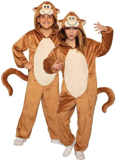 Costume Combinaison à Capuche Singe pour Enfant