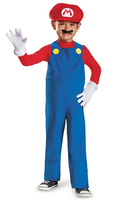 Costume Mario pour Tout-petits avec Gants