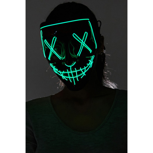 Masque Lumineux Verte Fluo Cousu