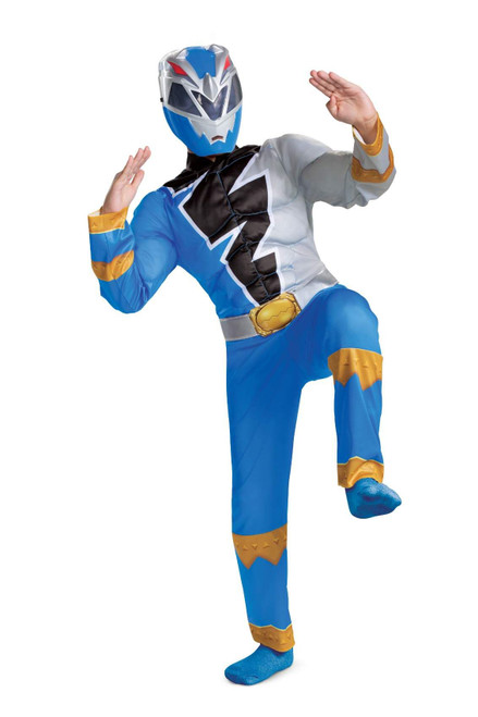 Taille M Déguisement Officiel Bleu Power Rangers Beast Morphers Enfant 