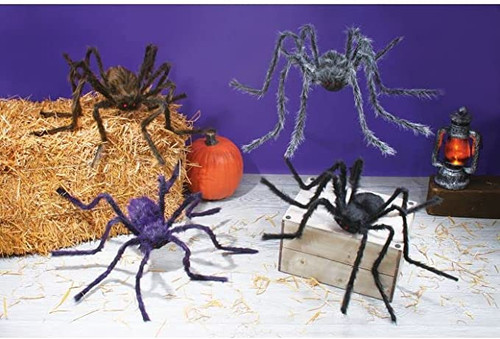 Décoration d'Halloween Araignée Poilue 50 pouces
