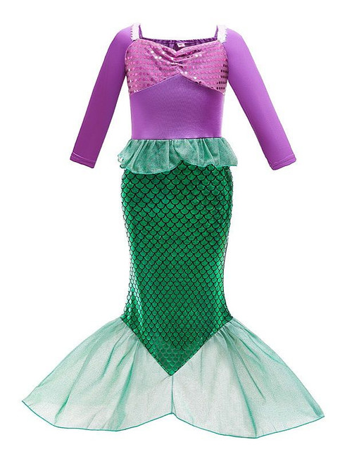 Petite Sirène Ariel robe infantile petite sirène enfant en bas âge sirène  costume sirène filles tenue filles sirène anniversaire Halloween costume -   Canada