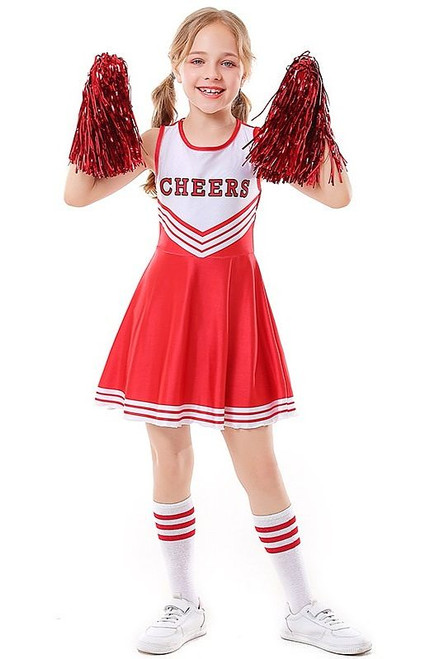 Costume de Cheerleader Rouge pour Filles